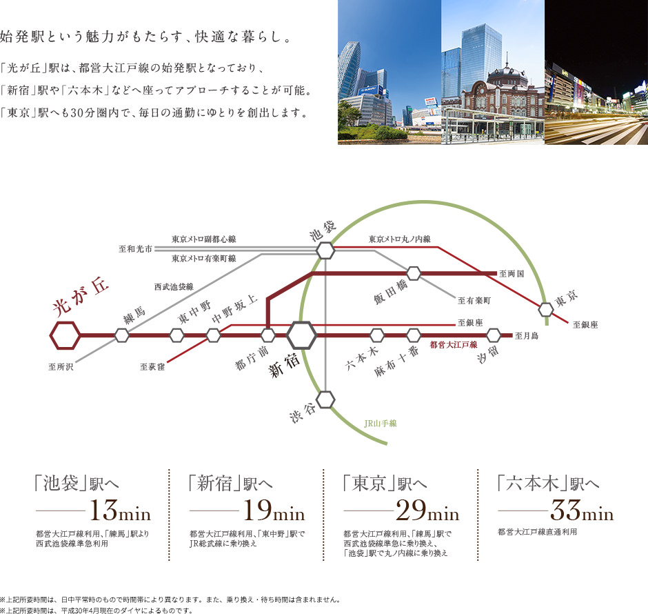 始発駅という魅力がもたらす、快適な暮らし。